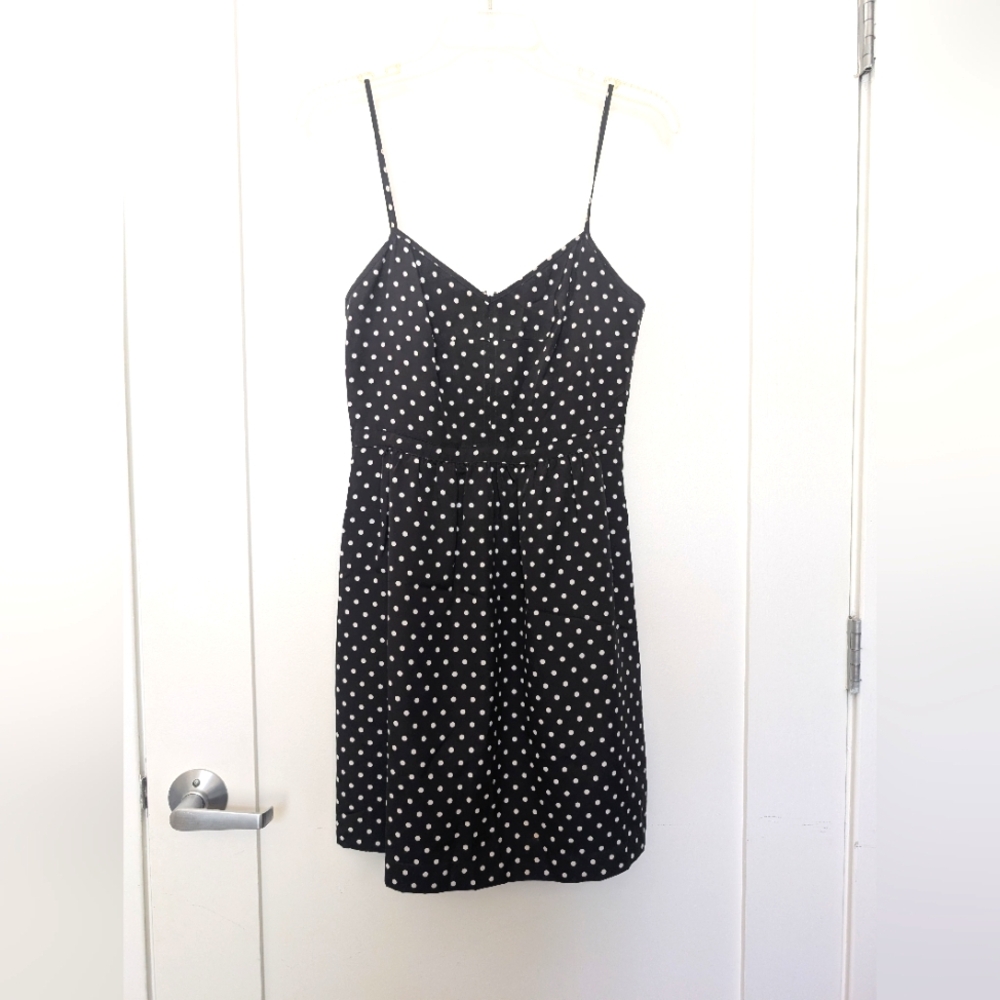 J. Crew Camisole Dress, Black Dot